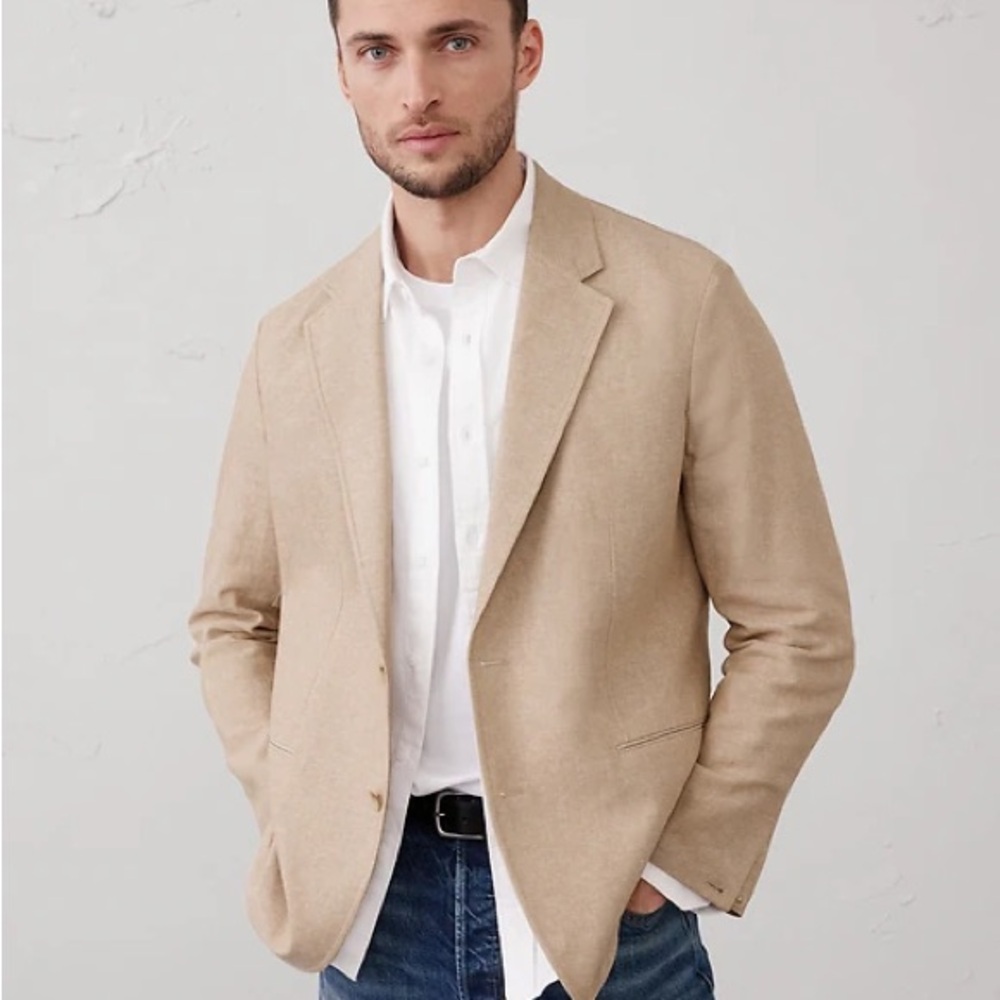 Banana Republic Linen Blend Twill Jacket